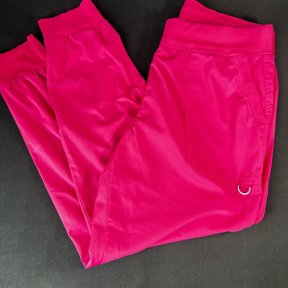 Ava Therese Large Pink Jogger Scrub Pants Drawstring Waist
